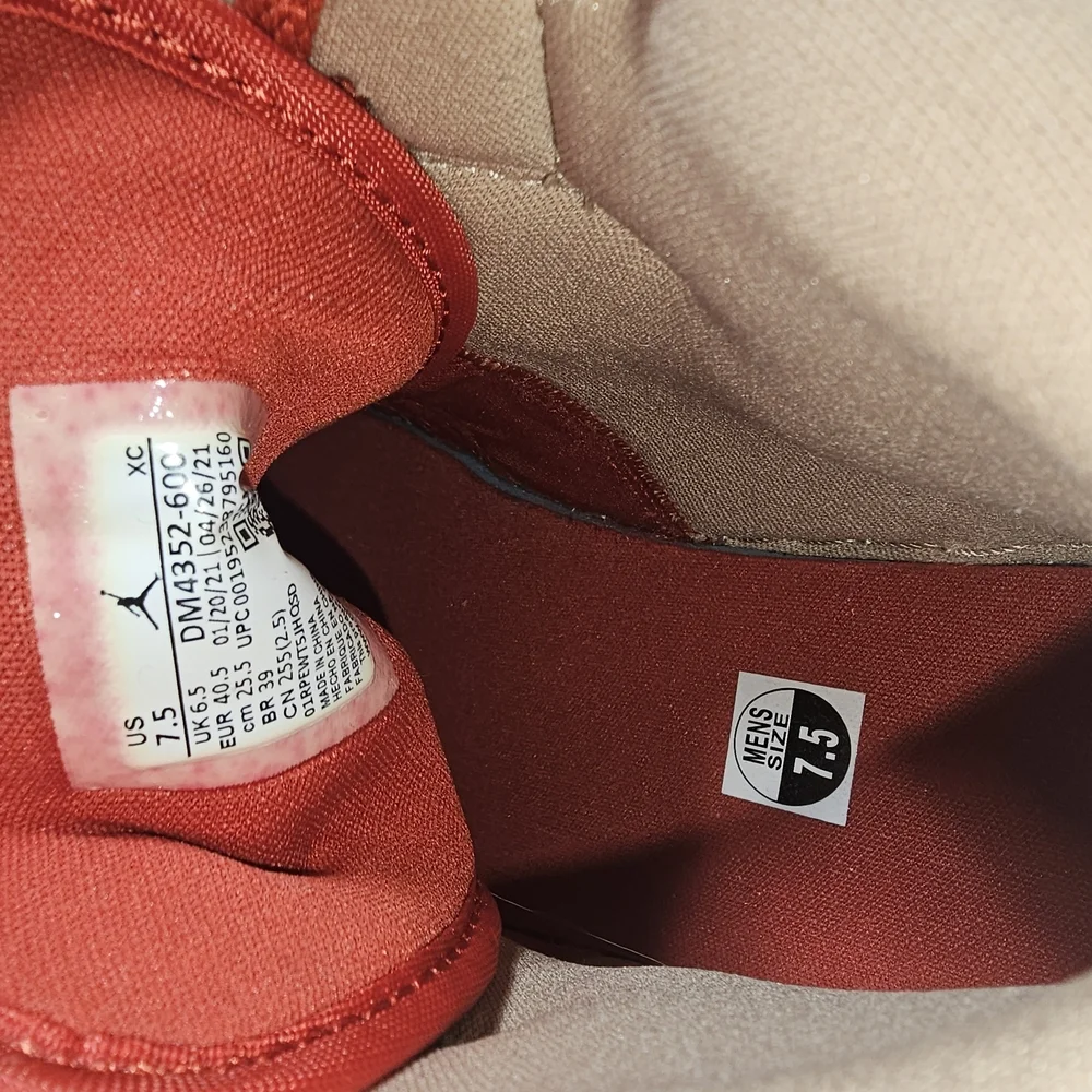 Air Jordan High-Top Sneakers in Red and Gray